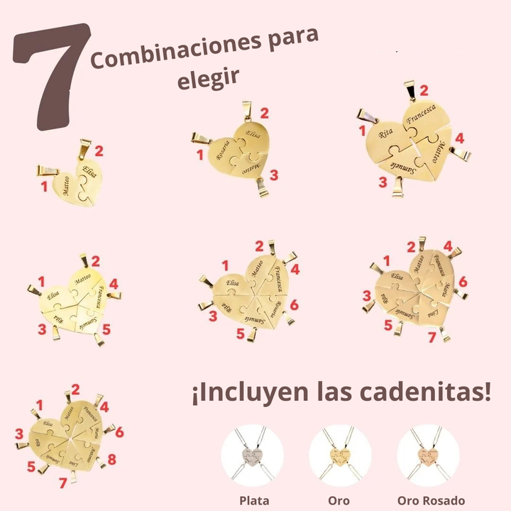 Puzzle Corazón™ | Collar puzzle de corazón