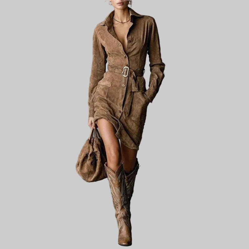 Camille™ | Vestido elegante de ante
