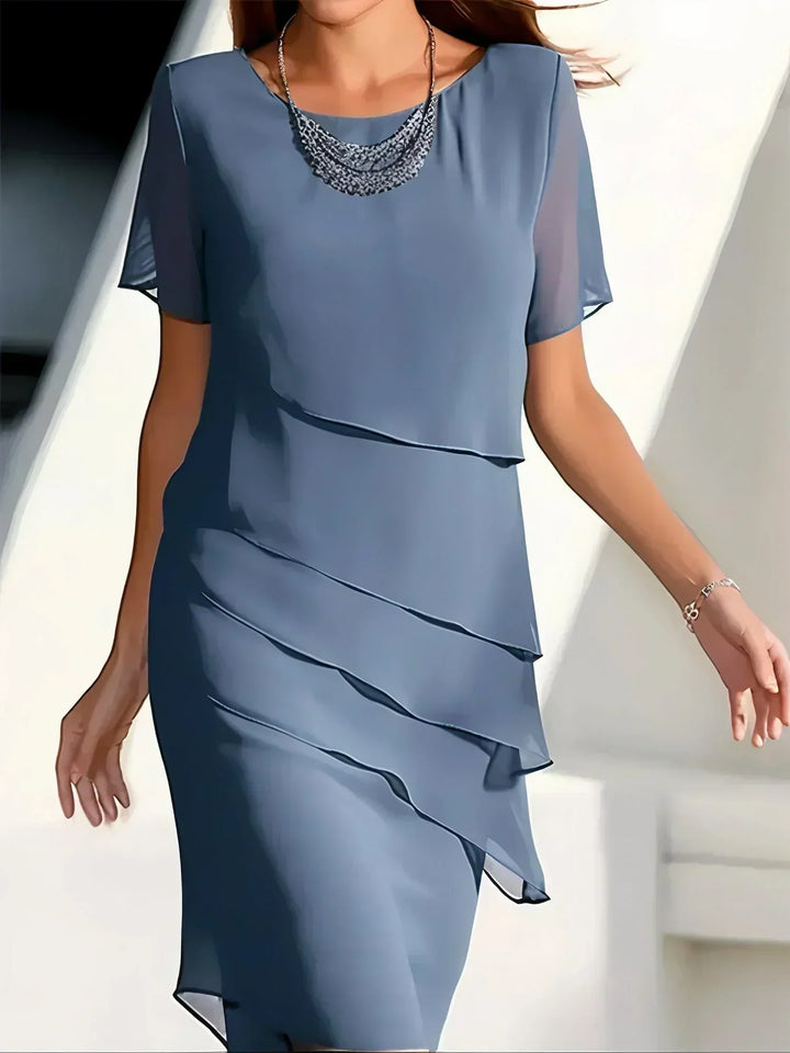 Anastasia™ | Vestido Midi de Capas Luxe