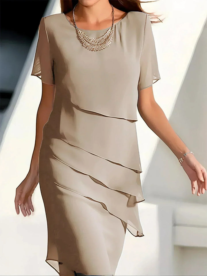 Anastasia™ | Vestido Midi de Capas Luxe
