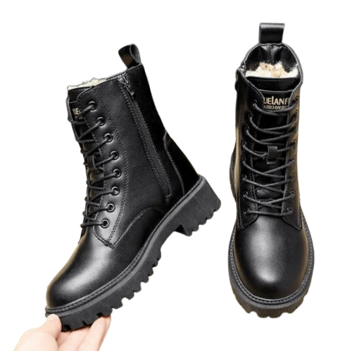 Julia™ | Botas elegantes de piel negra