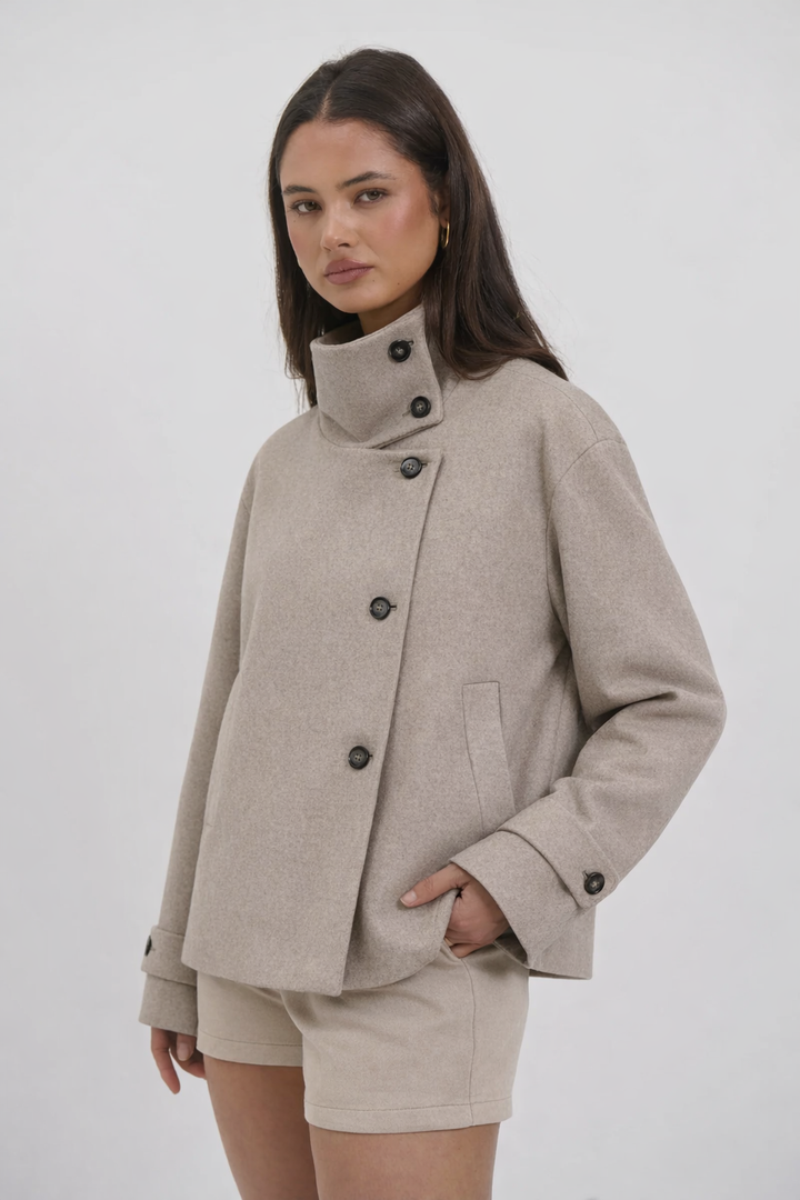 Premium™ | Abrigo elegante con cuello alto