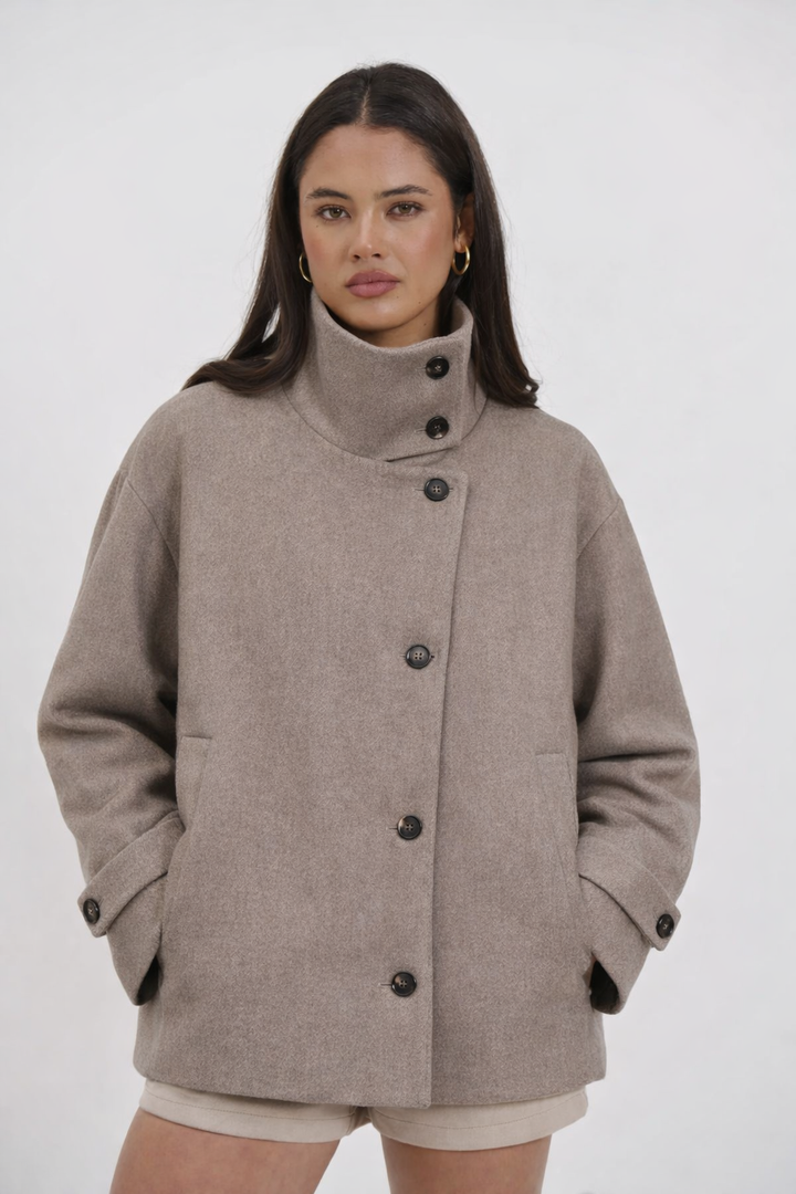 Premium™ | Abrigo elegante con cuello alto