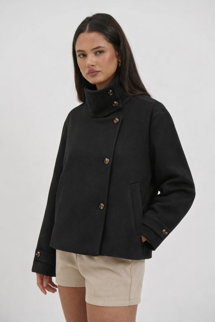 Premium™ | Abrigo elegante con cuello alto