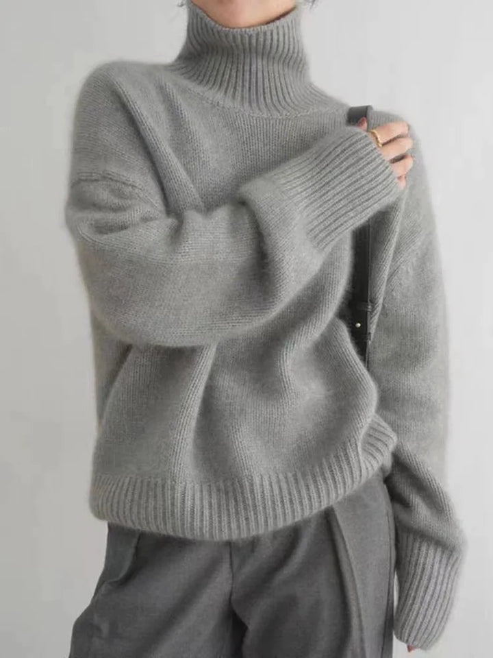 Mia™ | Jersey de cuello alto de cachemira