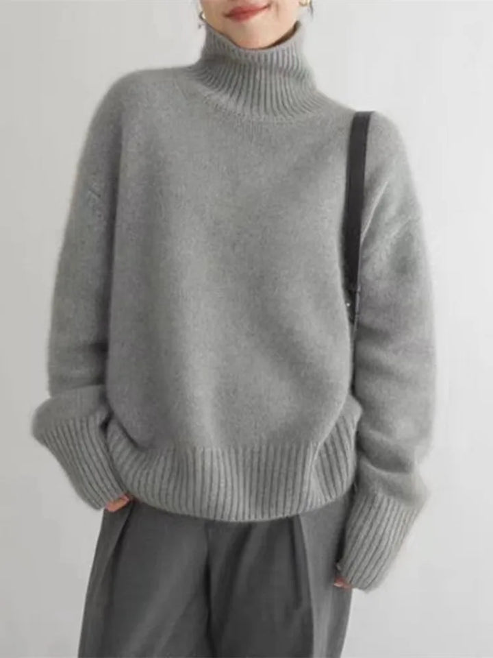 Mia™ | Jersey de cuello alto de cachemira