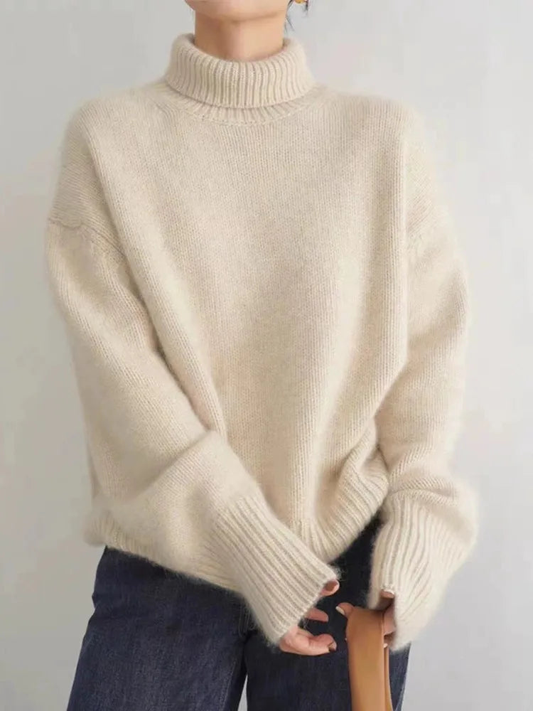 Mia™ | Jersey de cuello alto de cachemira