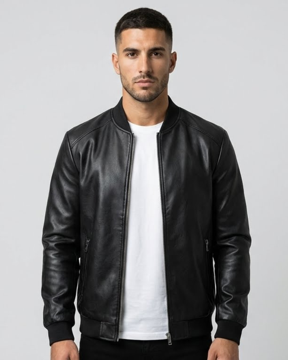 Julián™ | Chaqueta motera de cuero para hombre