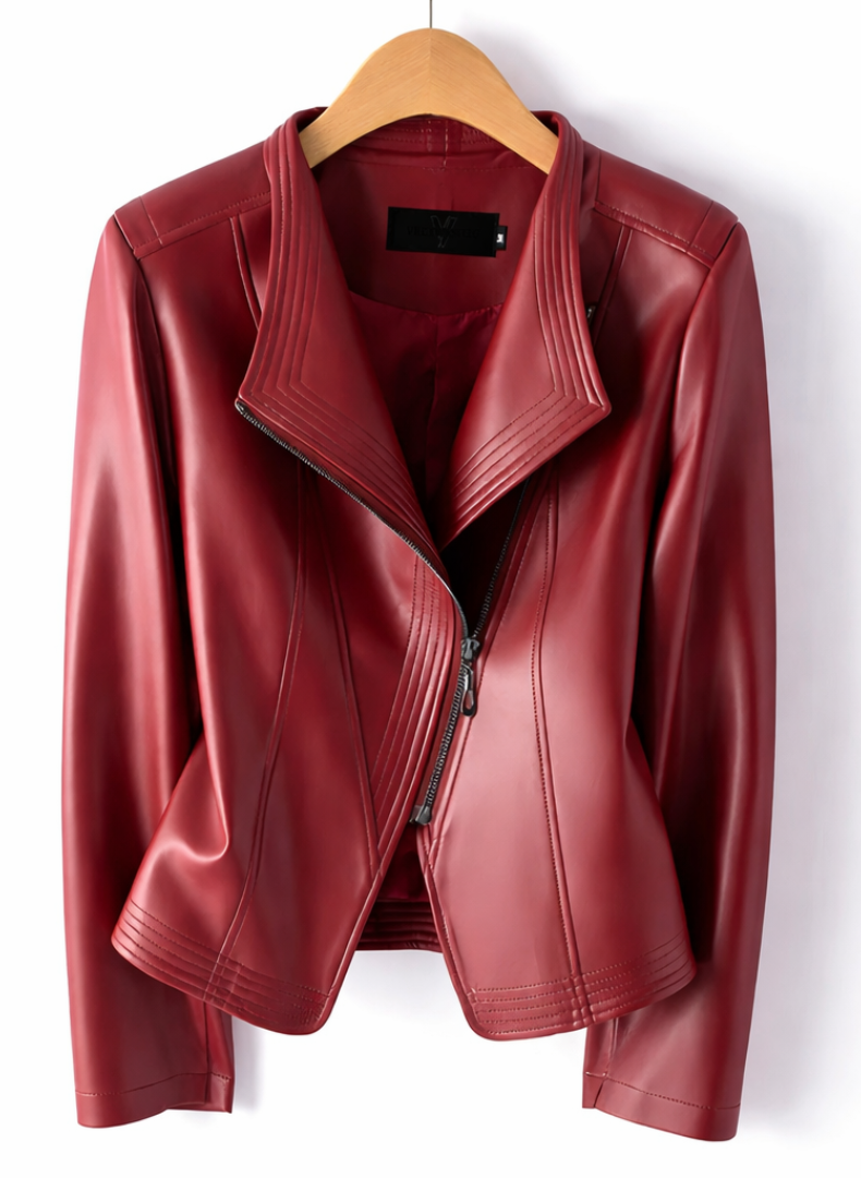 Clara™ | Chaqueta moto de piel de oveja