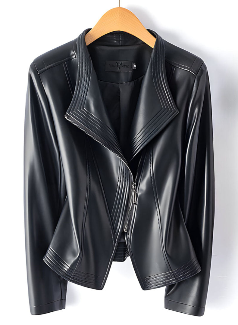 Clara™ | Chaqueta moto de piel de oveja