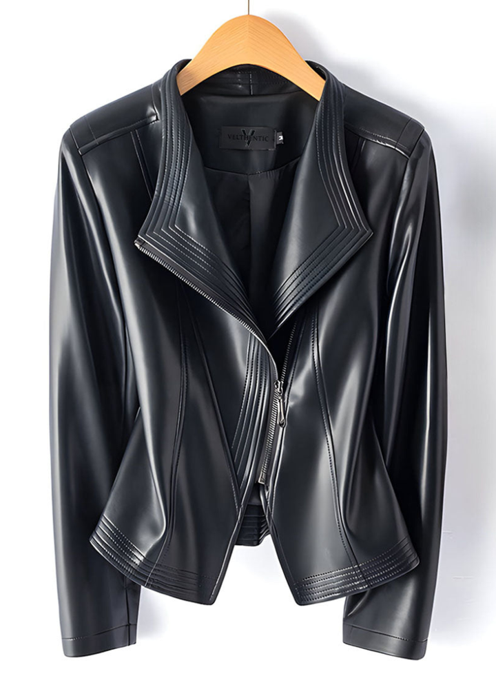 Clara™ | Chaqueta moto de piel de oveja