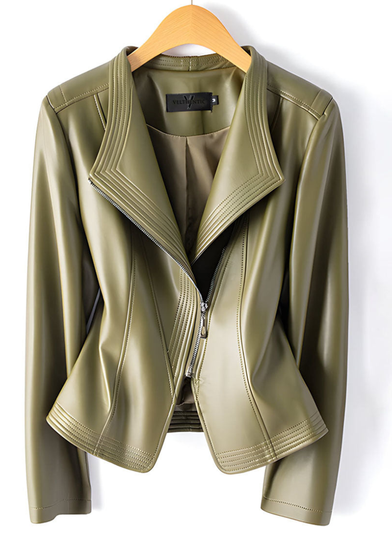 Clara™ | Chaqueta moto de piel de oveja
