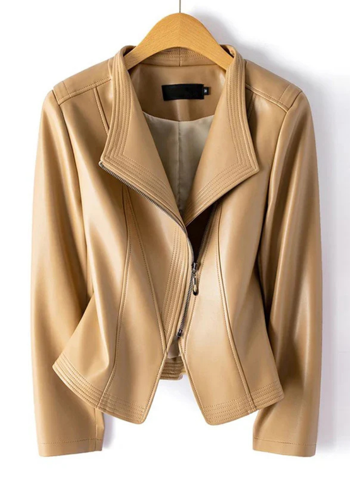 Clara™ | Chaqueta moto de piel de oveja