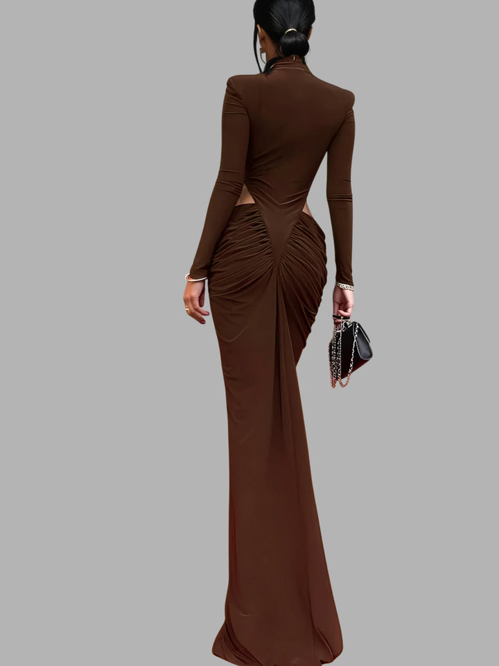 Marquis™ | Vestido de cuello alto con cutouts