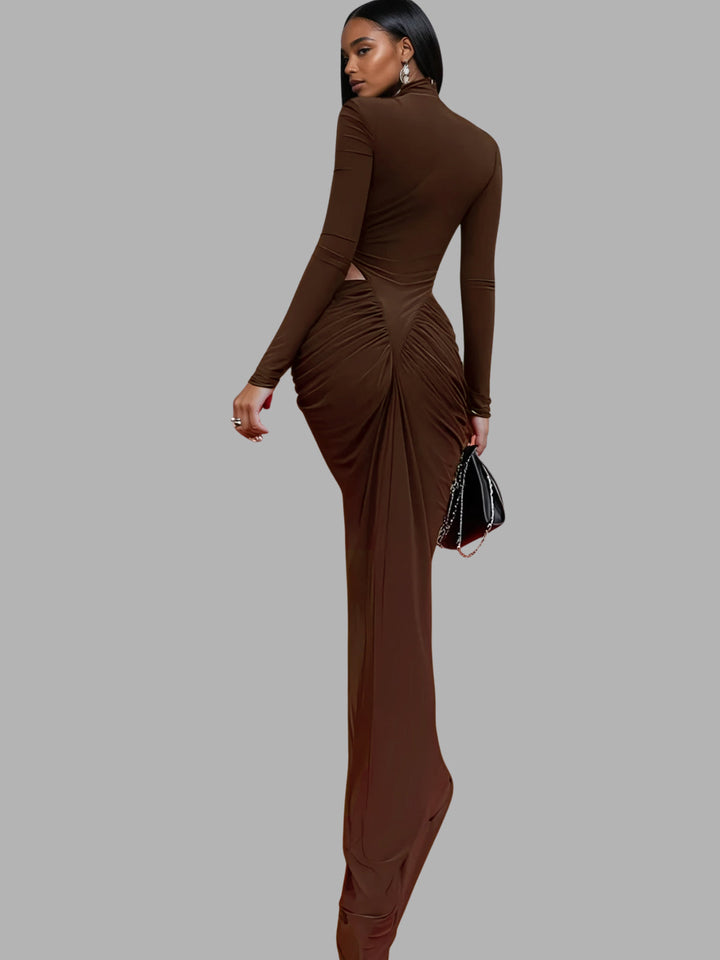 Marquis™ | Vestido de cuello alto con cutouts