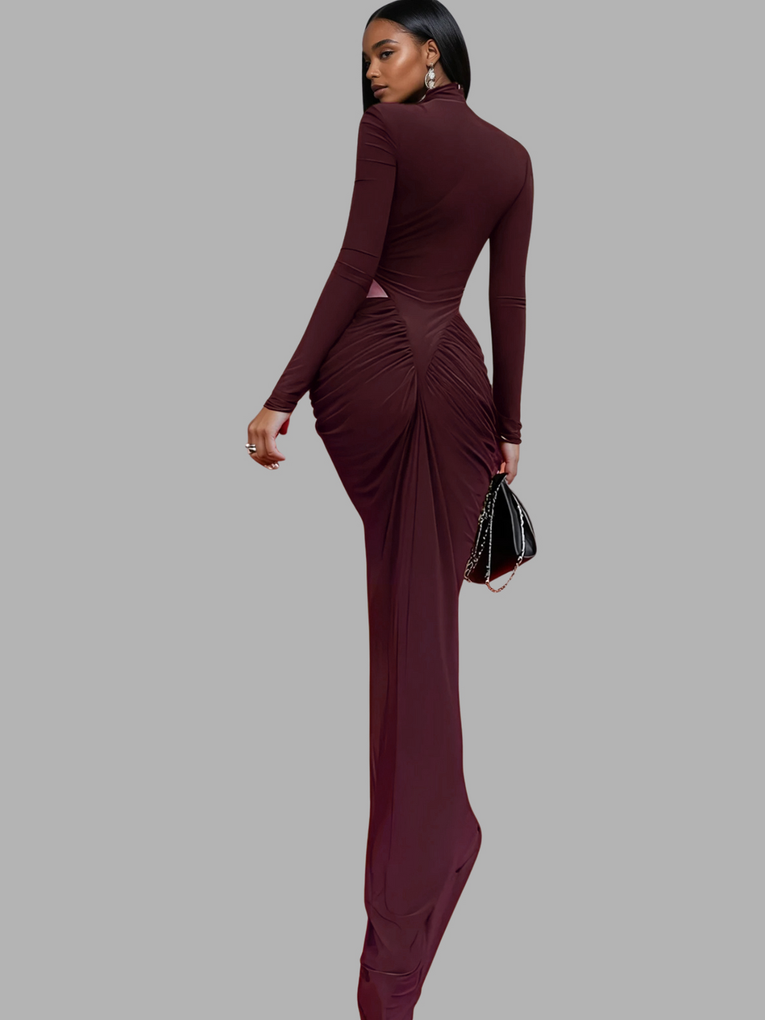 Marquis™ | Vestido de cuello alto con cutouts