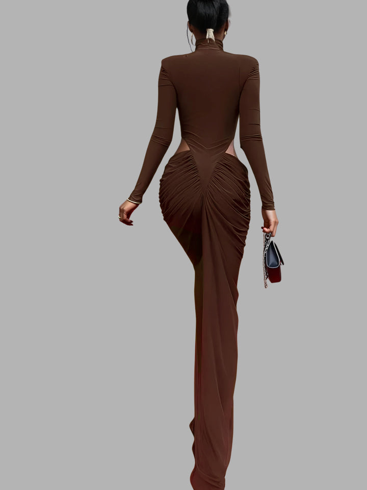 Marquis™ | Vestido de cuello alto con cutouts