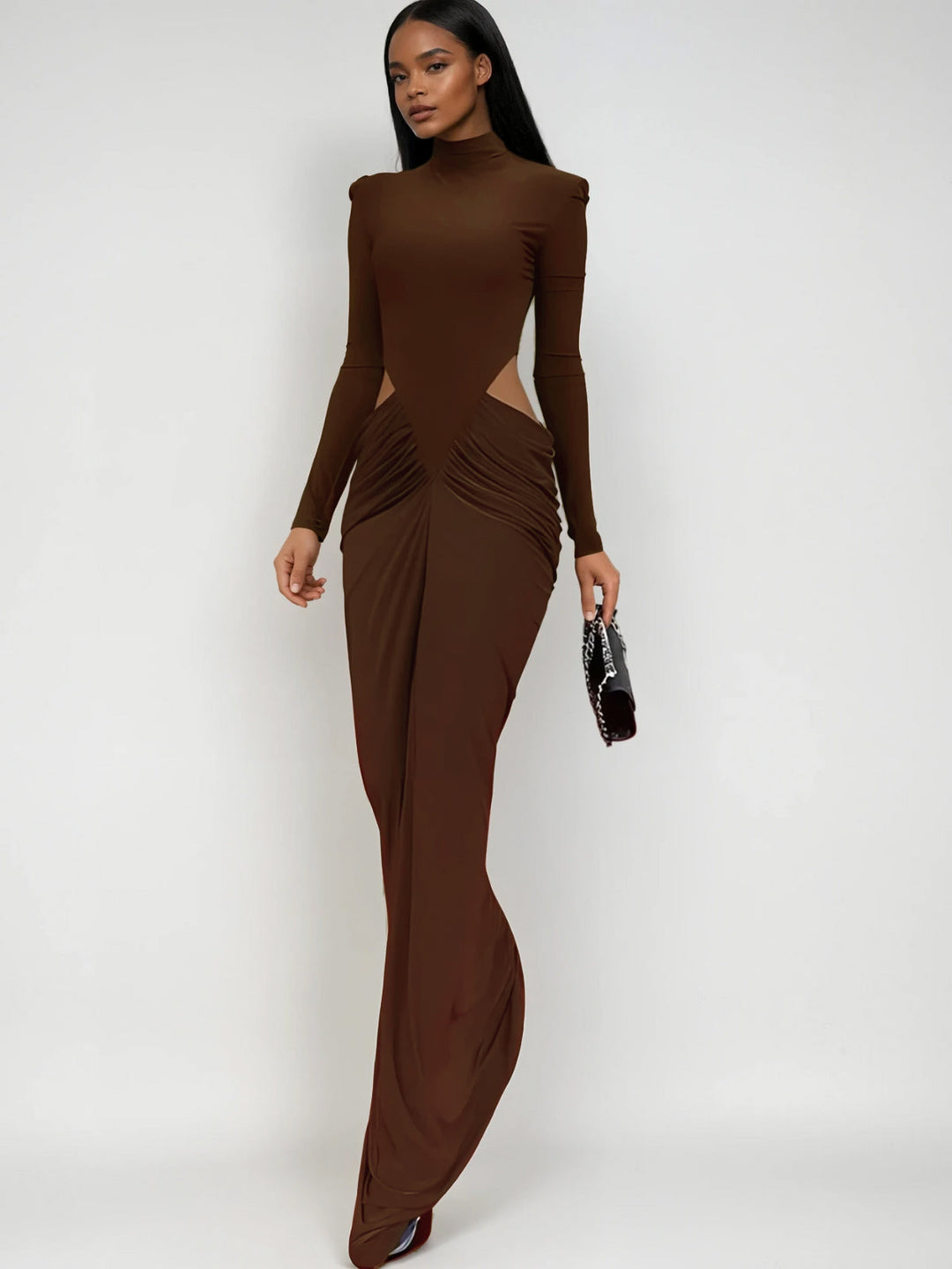 Marquis™ | Vestido de cuello alto con cutouts
