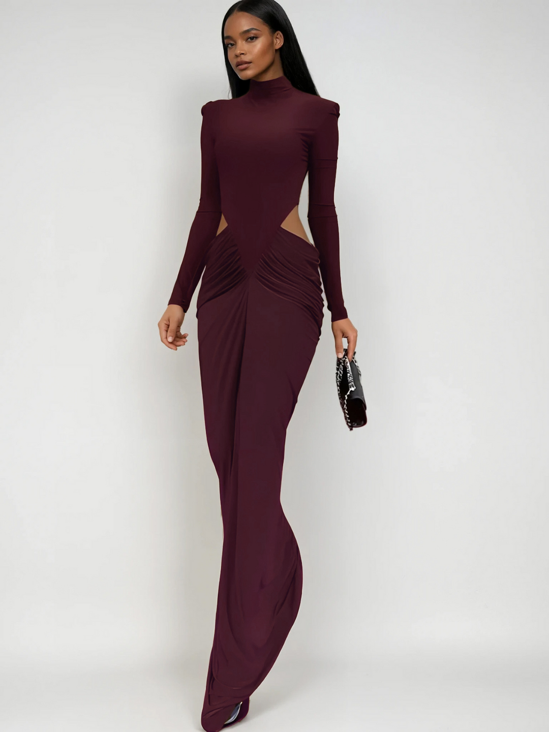 Marquis™ | Vestido de cuello alto con cutouts