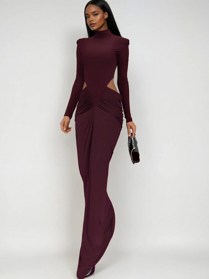 Marquis™ | Vestido de cuello alto con cutouts