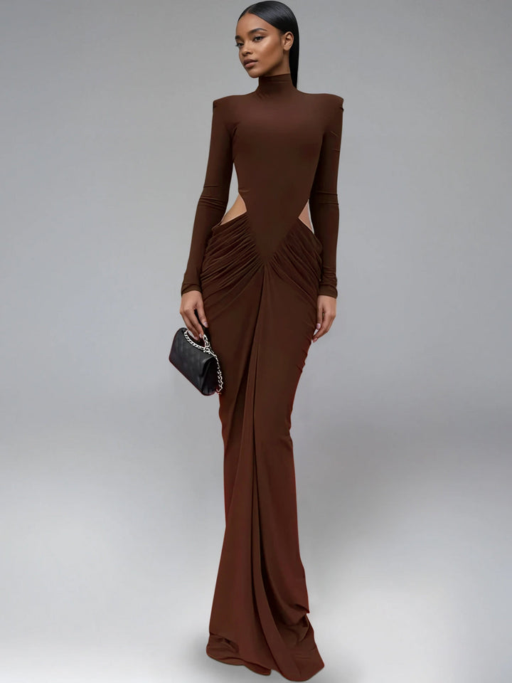 Marquis™ | Vestido de cuello alto con cutouts