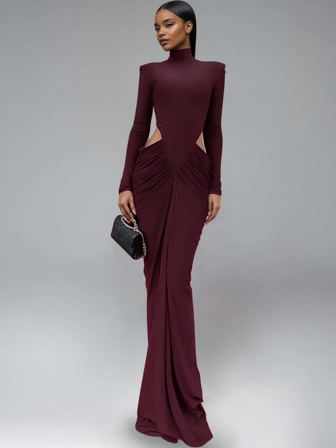 Marquis™ | Vestido de cuello alto con cutouts