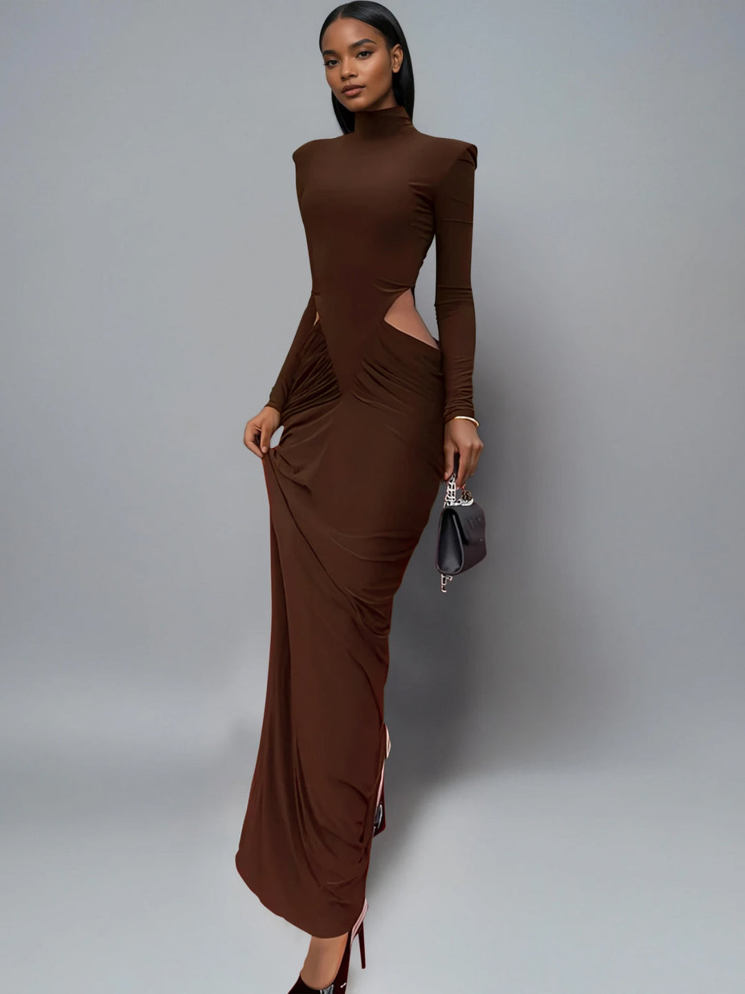 Marquis™ | Vestido de cuello alto con cutouts