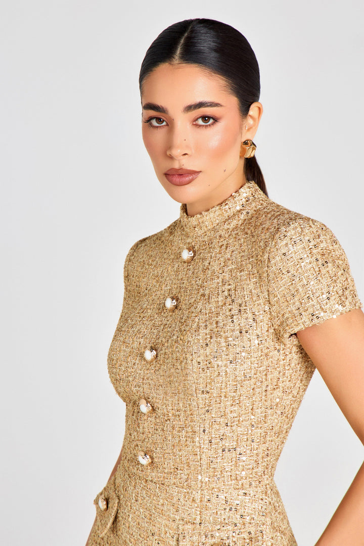 Luciana™ | Vestido corto con corte tulipán