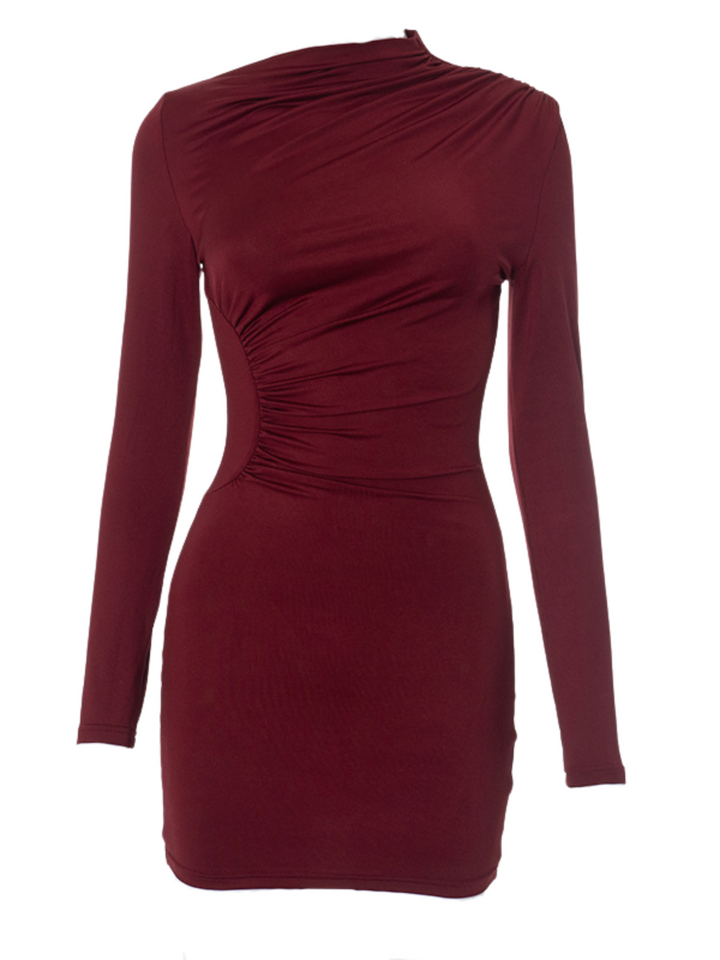 Maelis™ | Vestido de manga larga con fruncido