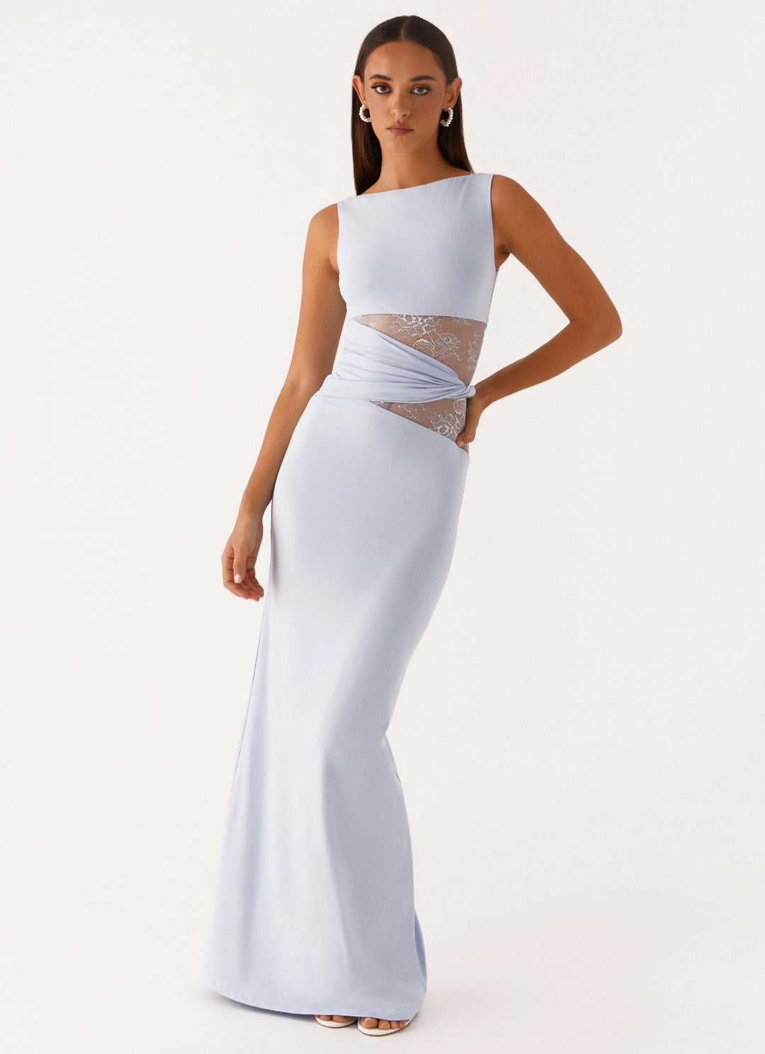 Aitana™ | Vestido maxi entallado con encaje