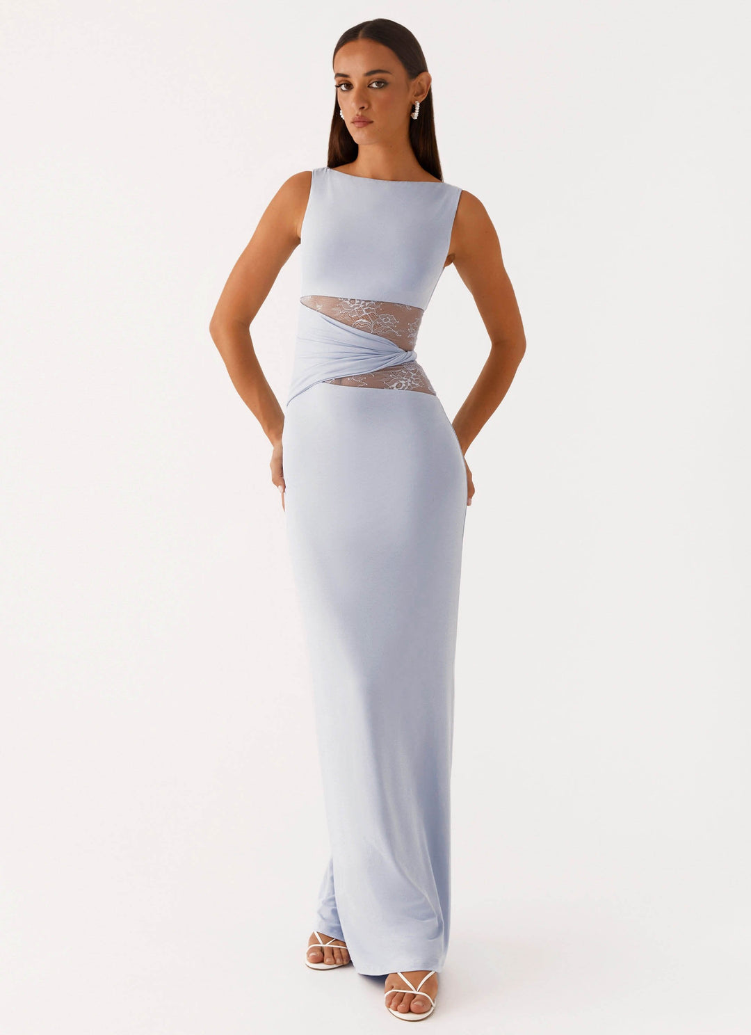 Aitana™ | Vestido maxi entallado con encaje