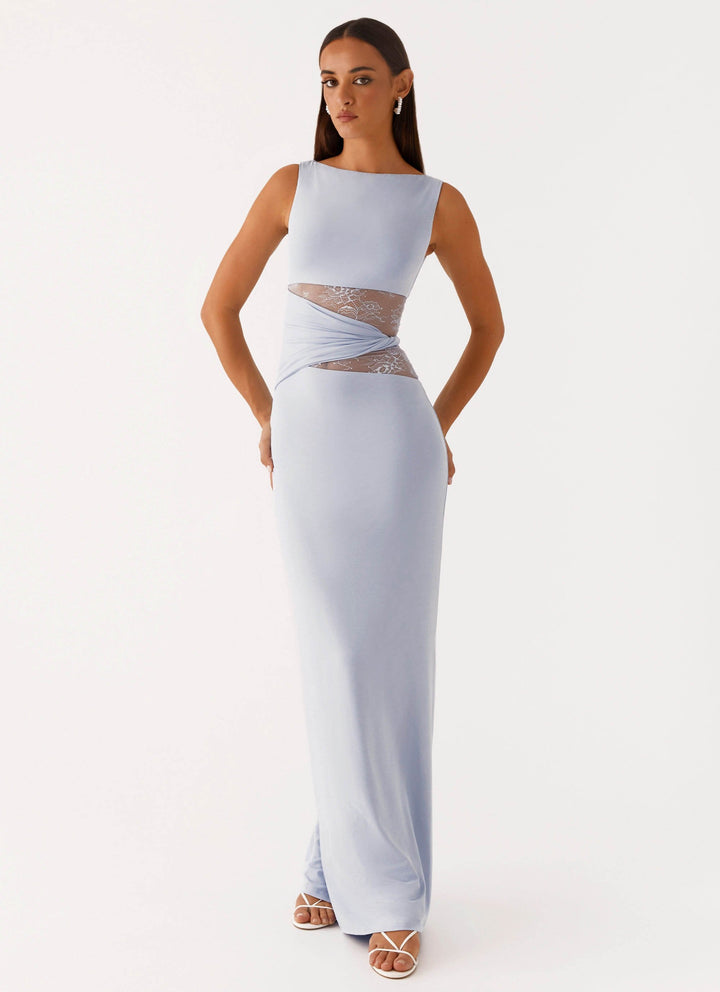 Aitana™ | Vestido maxi entallado con encaje