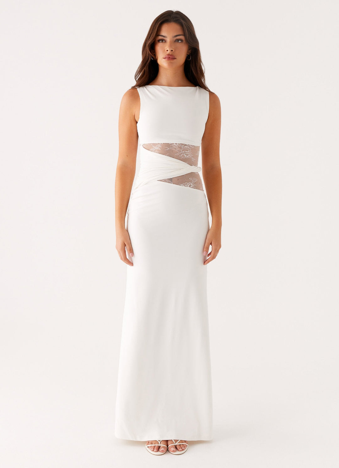 Aitana™ | Vestido maxi entallado con encaje
