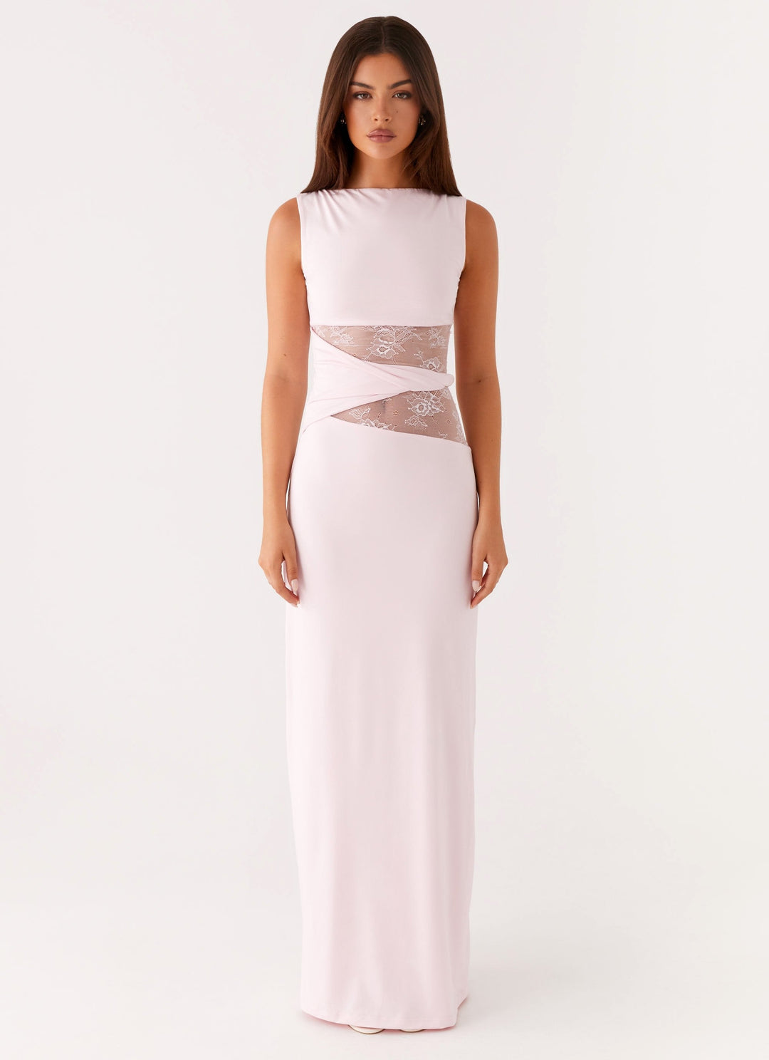 Aitana™ | Vestido maxi entallado con encaje