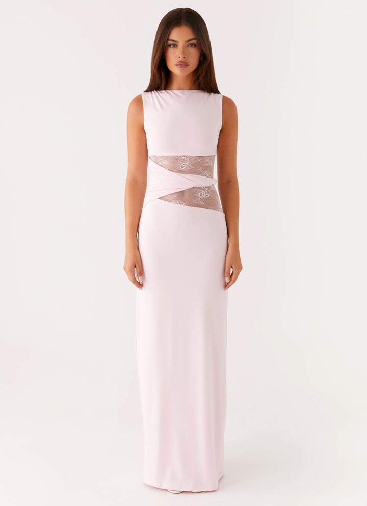 Aitana™ | Vestido maxi entallado con encaje