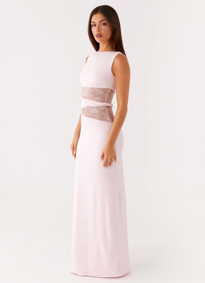 Aitana™ | Vestido maxi entallado con encaje