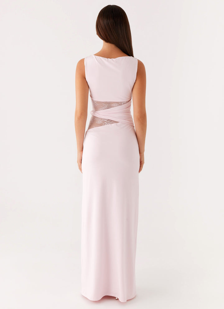 Aitana™ | Vestido maxi entallado con encaje