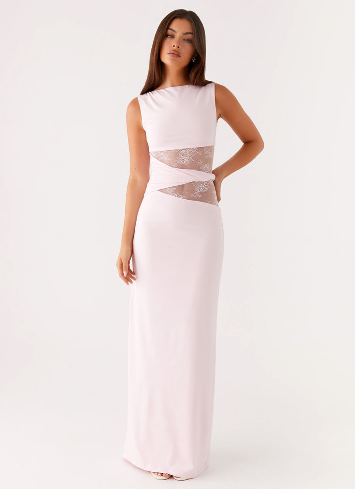 Aitana™ | Vestido maxi entallado con encaje
