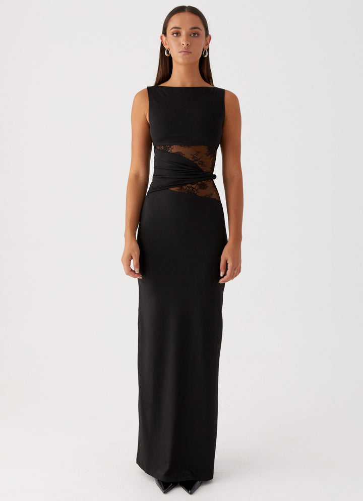 Aitana™ | Vestido maxi entallado con encaje