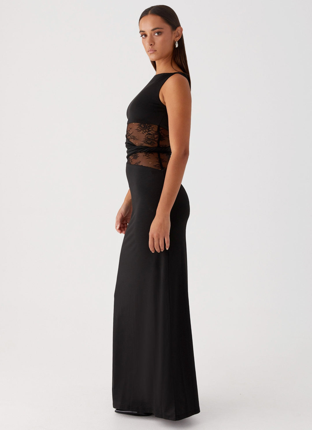 Aitana™ | Vestido maxi entallado con encaje