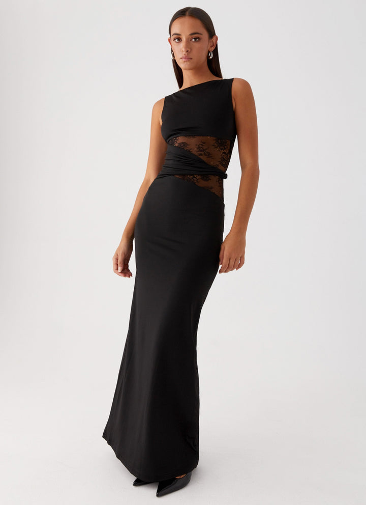 Aitana™ | Vestido maxi entallado con encaje