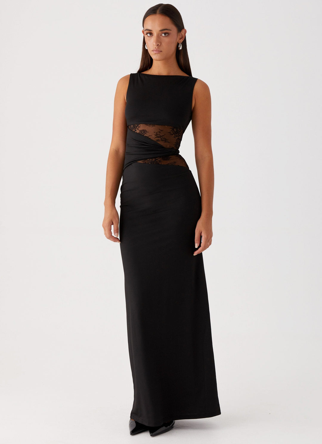 Aitana™ | Vestido maxi entallado con encaje