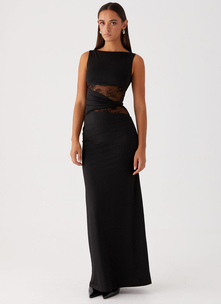 Aitana™ | Vestido maxi entallado con encaje