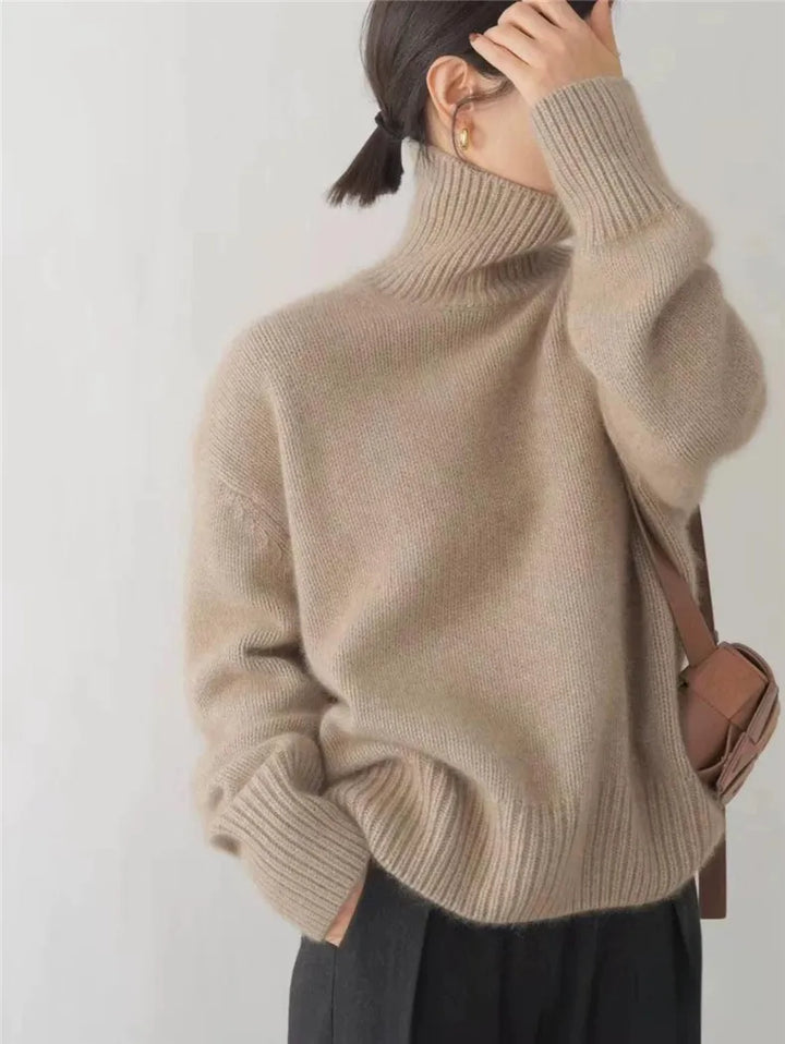 Mia™ | Jersey de cuello alto de cachemira