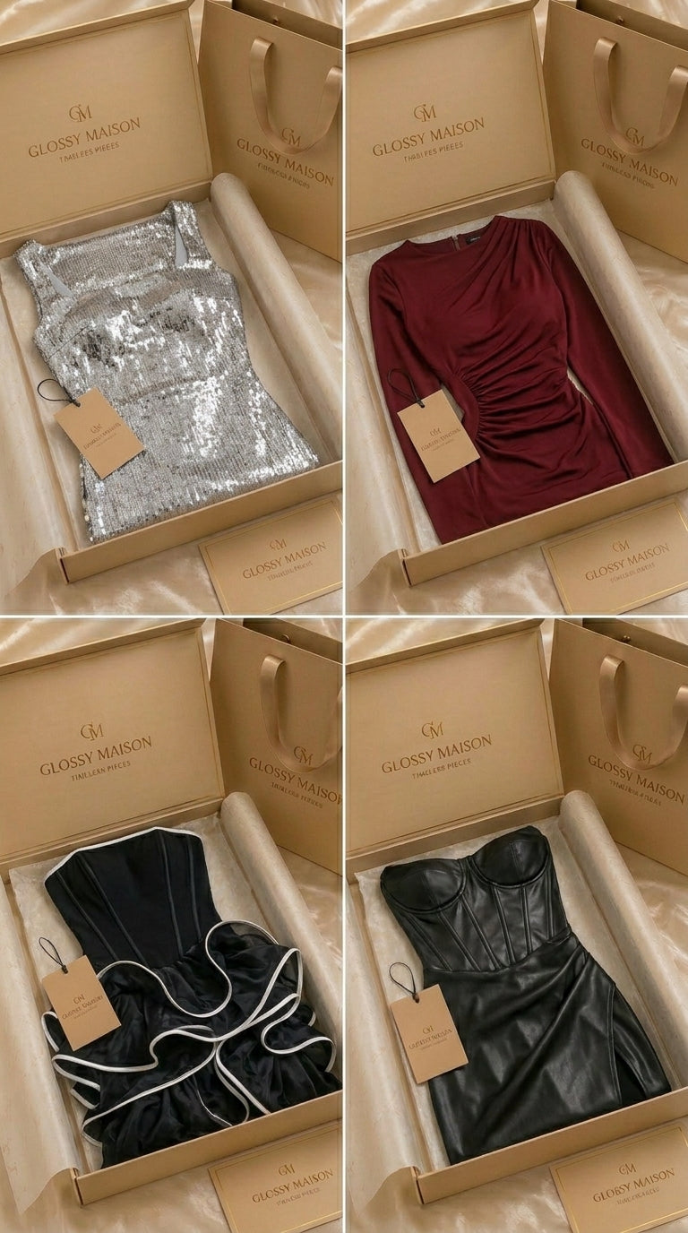 Solenne™ | Vestido efecto piel con abertura