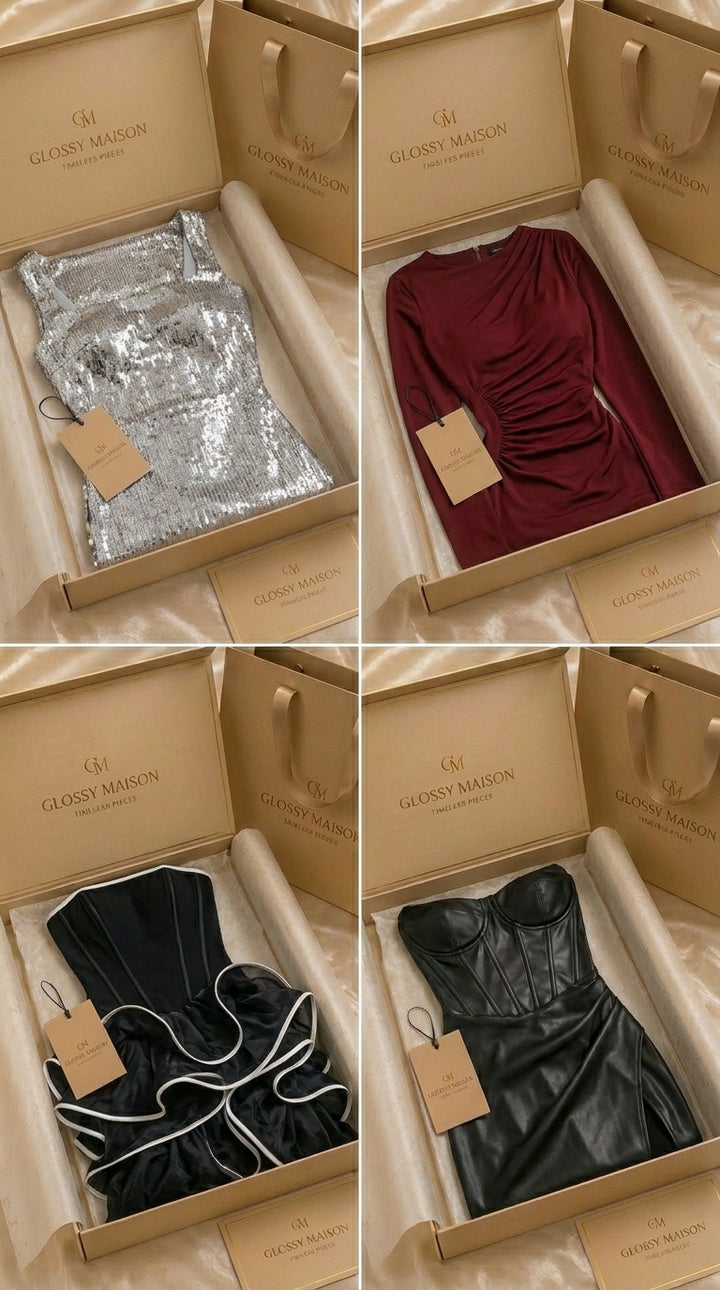 Solenne™ | Vestido efecto piel con abertura