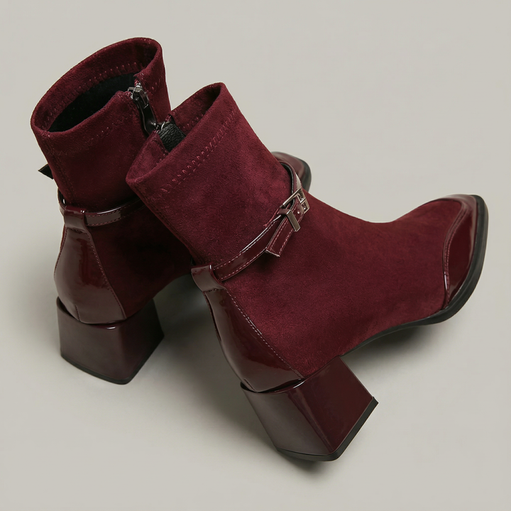 Romani™ | Botines elegantes de eco-ante con tacón medio