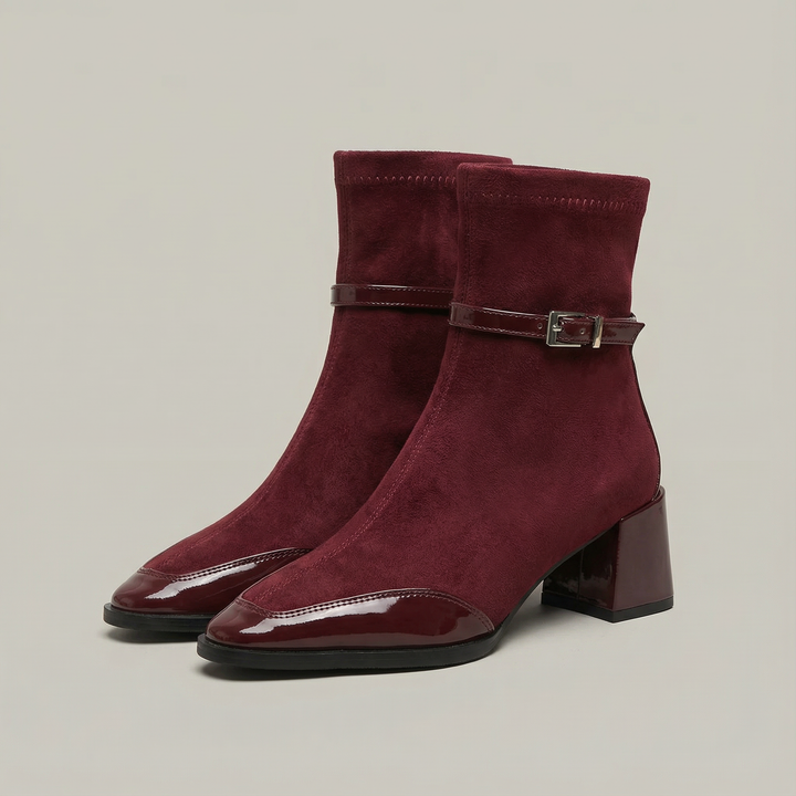 Romani™ | Botines elegantes de eco-ante con tacón medio