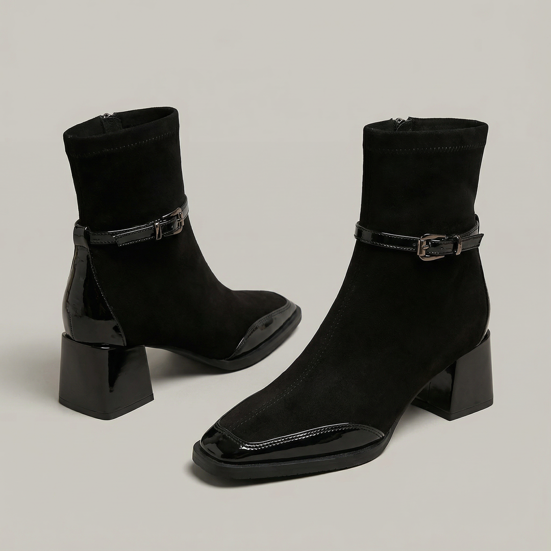 Romani™ | Botines elegantes de eco-ante con tacón medio