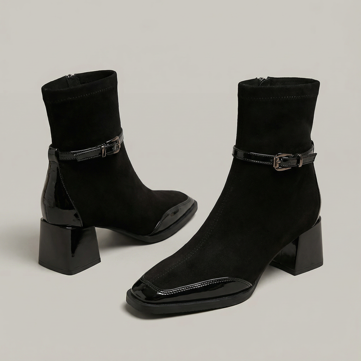 Romani™ | Botines elegantes de eco-ante con tacón medio